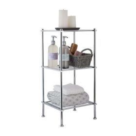 3 Tier Freestanding Shelving Tower in Chrome