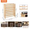 VEVOR 72 Bottle Stackable Modular Wine Rack Bamboo Wood Display Shelf 8-Tier