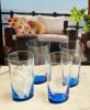 Oval Halo Acrylic Glasses Drinking Set of 4 Hi Ball (15oz), Plastic Drinking Glasses, BPA Free Cocktail Glasses, Drinkware Set, Plastic Water Tumblers