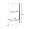 3 Tier Freestanding Shelving Tower in Chrome