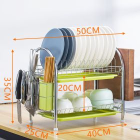 Multi-layer Floor Draining Bowl Rack Kitchen Shelf Countertop Dish Storage Knife And Fork Cabinet Dish Rack Storage Product (Option: 3 Style)