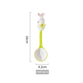 Creative And Cute High Beauty Mug (Option: Green Long Spoon 2-400ml)