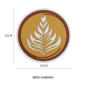 Ins Style Round Thickened Anti-scald Coffee Cup Mat (Option: Latte)