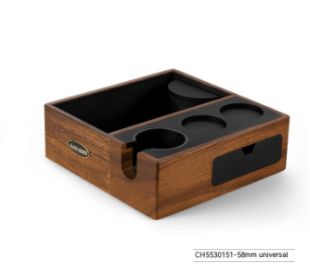 Bomber Coffee Handle Bracket Tamper Walnut Base Pressure Excited Filling Storage Seat (Option: Multifunctional Grounds Box)