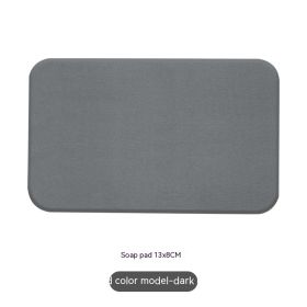 Natural Diatom Mud Hydrophilic Pad Simple Washstand Storage Pad (Option: Dark Gray Soap Pad)