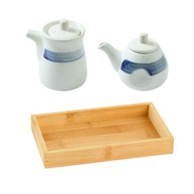 Seasoning Bottle Classic Retro Soy Sauce And Vinegar (Option: Blue Brush Suit)