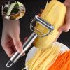 Kitchen Vegetable Peeler Stainless Steel Melon Planer Double-Head Peeler Household Multiple-Function Fruit And Vegetable Peeler