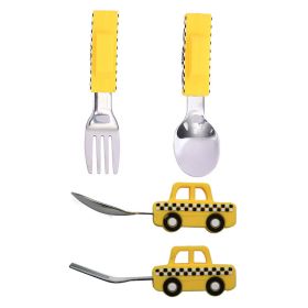 Minimalist Cartoon Children's Silicone Tableware (Option: Car)